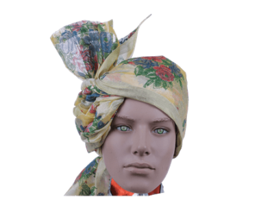 Floral print Bollywood Safa 6